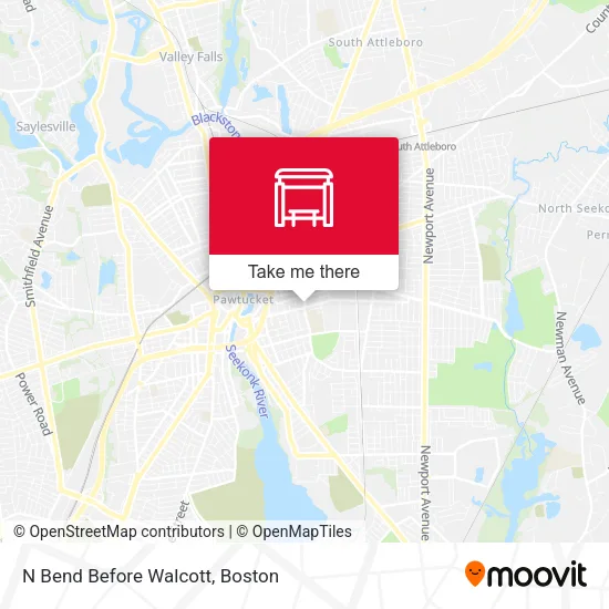 N Bend Before Walcott map