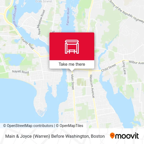 Main & Joyce (Warren) Before Washington map