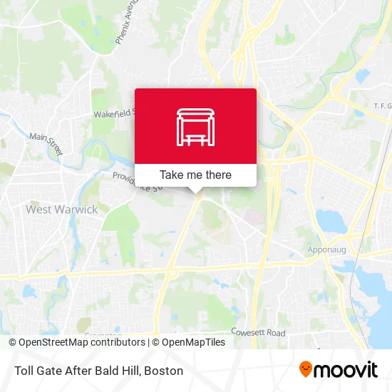 Toll Gate After Bald Hill map