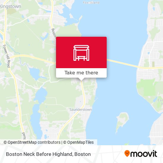 Mapa de Boston Neck Before Highland