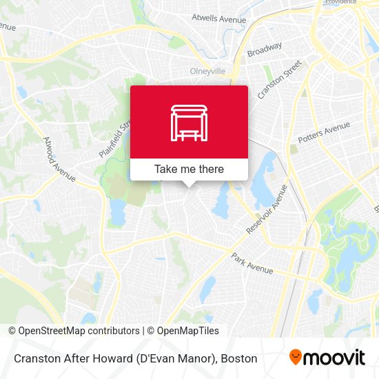 Cranston After Howard (D'Evan Manor) map