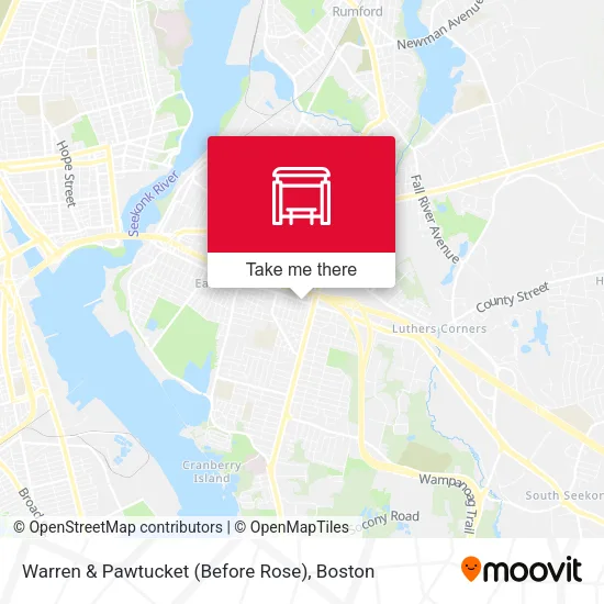 Mapa de Warren & Pawtucket (Before Rose)