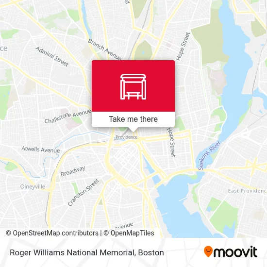 Roger Williams National Memorial map