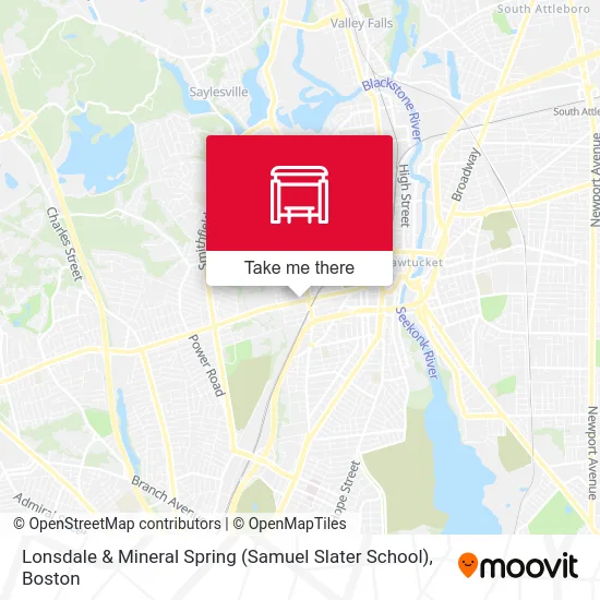 Lonsdale & Mineral Spring (Samuel Slater School) map