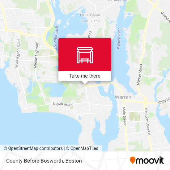 County Before Bosworth map