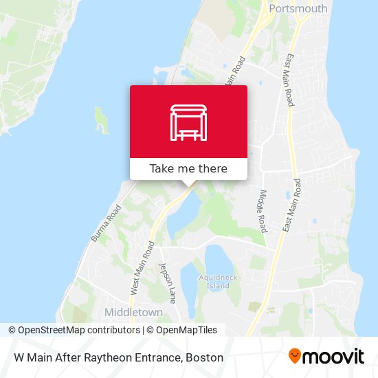 Mapa de W Main After Raytheon Entrance