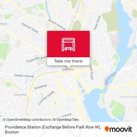 Mapa de Providence Station (Exchange Before Park Row W)