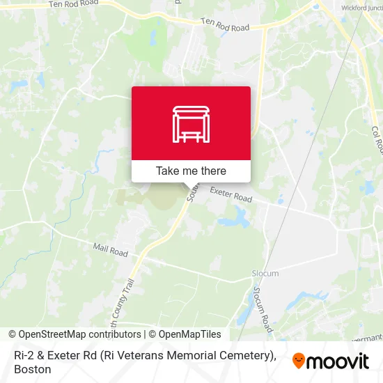 Ri-2 & Exeter Rd (Ri Veterans Memorial Cemetery) map