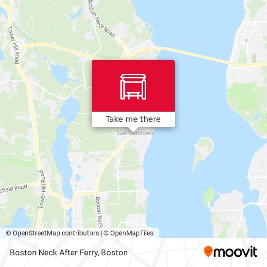 Boston Neck After Ferry map