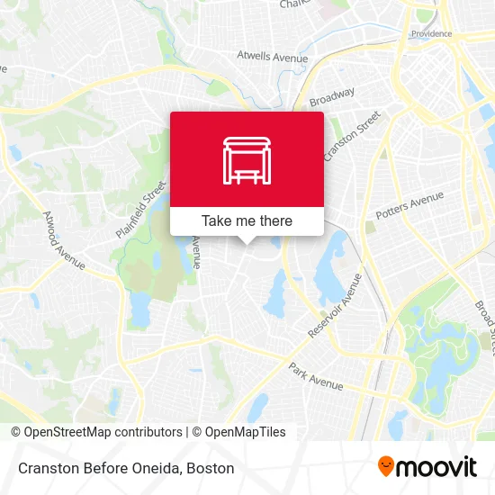 Cranston Before Oneida map