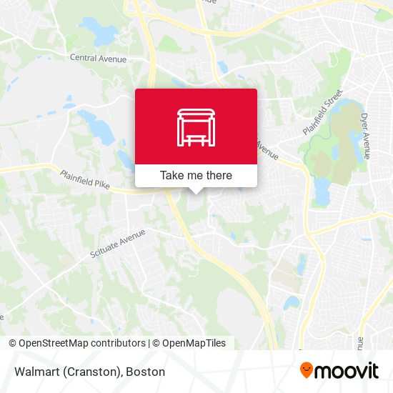 Mapa de Walmart (Cranston)