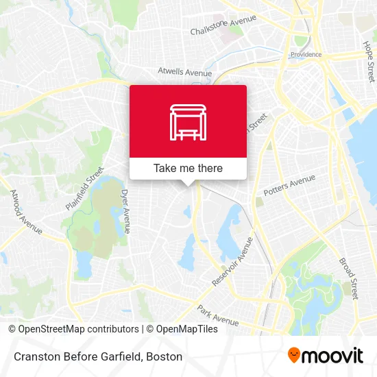 Cranston Before Garfield map