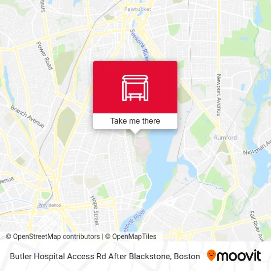 Mapa de Butler Hospital Access Rd After Blackstone
