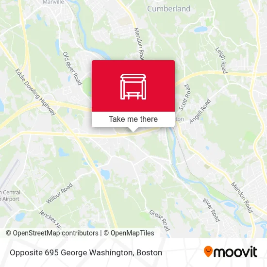 Opposite 695 George Washington map