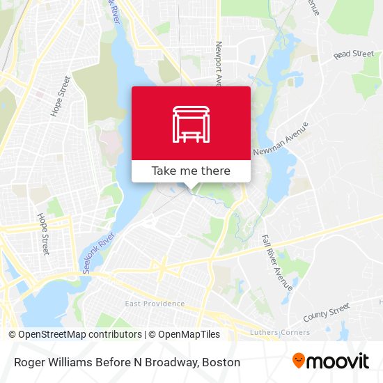 Roger Williams Before N Broadway map