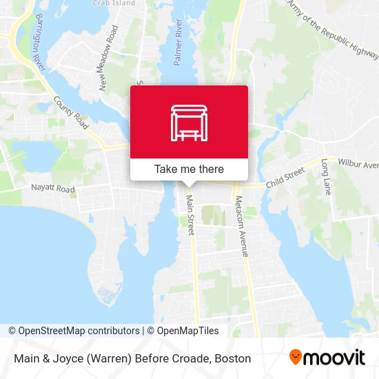 Main & Joyce (Warren) Before Croade map