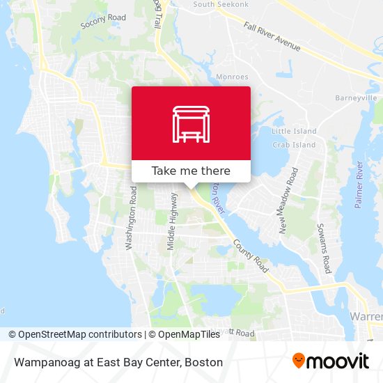 Mapa de Wampanoag at East Bay Center