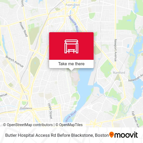 Mapa de Butler Hospital Access Rd Before Blackstone