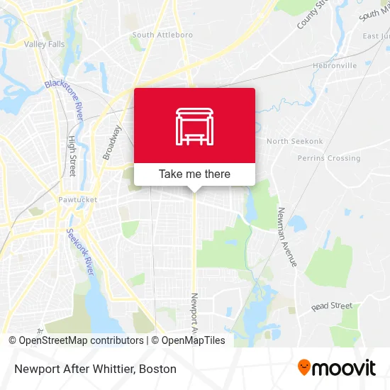 Newport After Whittier map