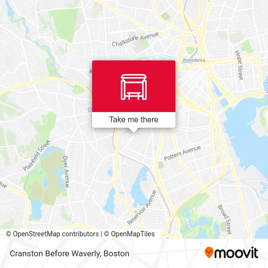 Cranston Before Waverly map