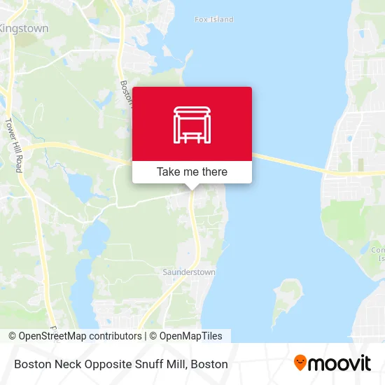Boston Neck Opposite Snuff Mill map