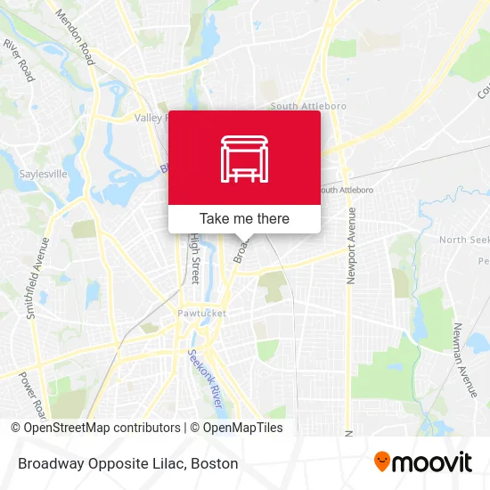 Mapa de Broadway Opposite Lilac