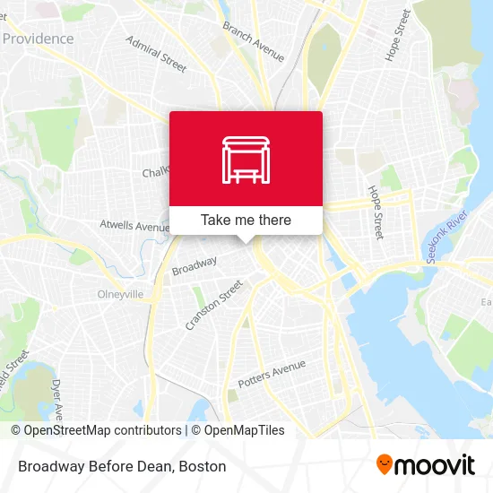 Broadway Before Dean map