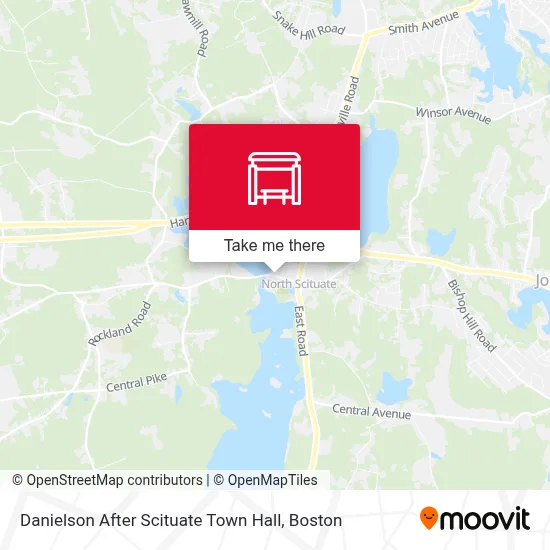 Danielson After Scituate Town Hall map