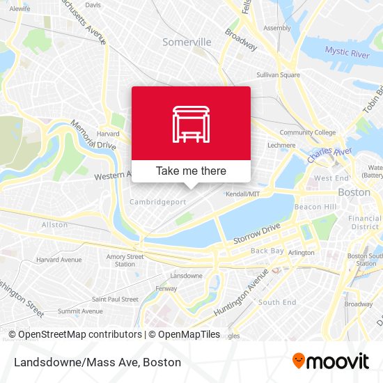 Landsdowne/Mass Ave map