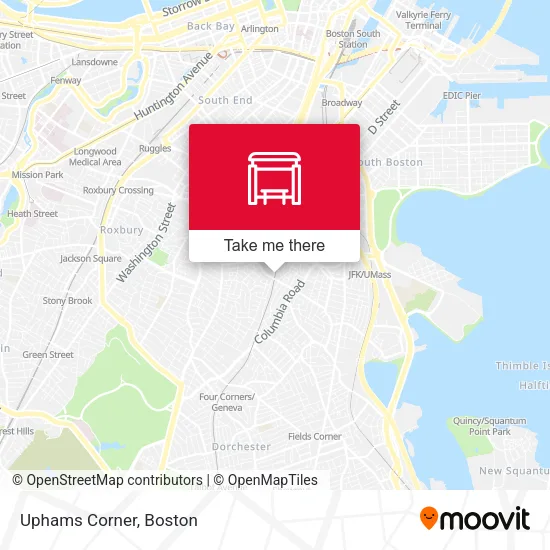 Uphams Corner map