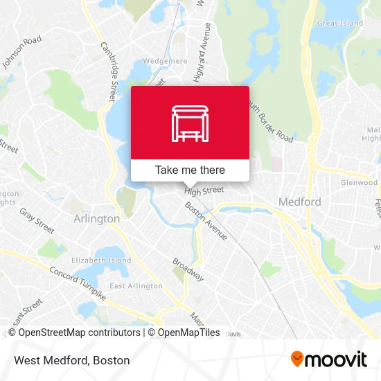 Mapa de West Medford