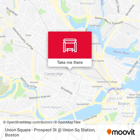 Mapa de Union Square - Prospect St @ Union Sq Station