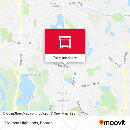 Melrose Highlands map