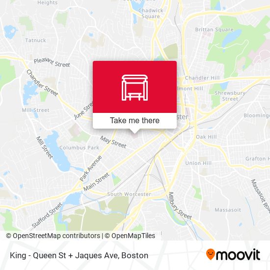 King - Queen St + Jaques Ave map