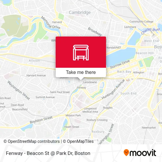 Mapa de Fenway - Beacon St @ Park Dr