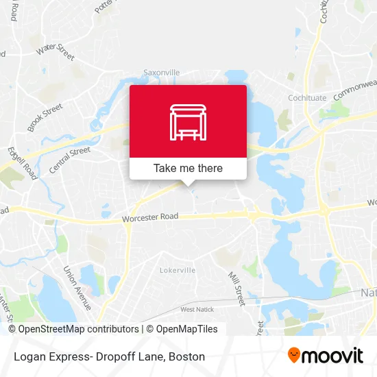 Logan Express- Dropoff Lane map