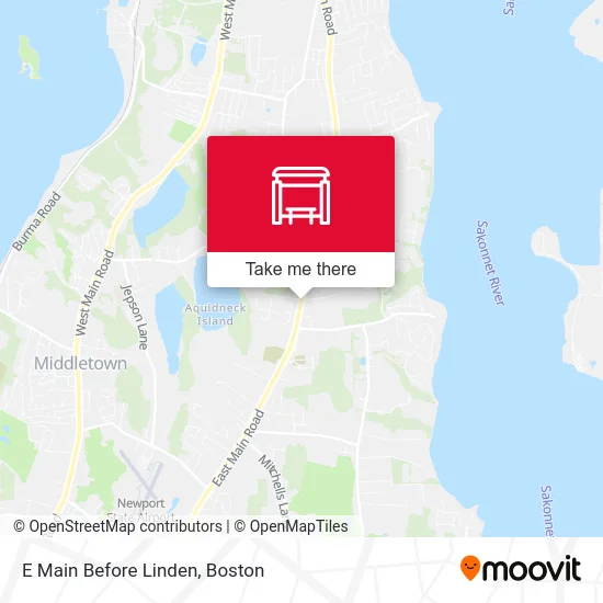 E Main Before Linden map