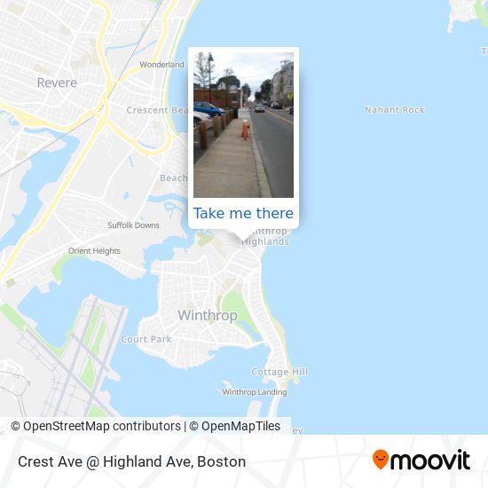 Crest Ave @ Highland Ave map