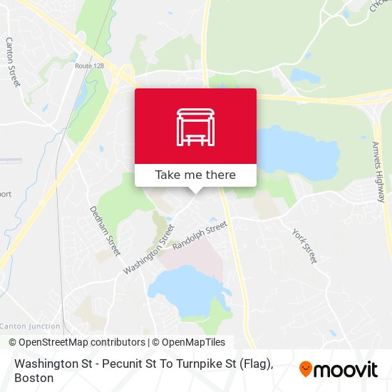 Washington St - Pecunit St To Turnpike St (Flag) map