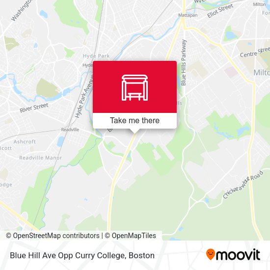 Mapa de Blue Hill Ave Opp Curry College