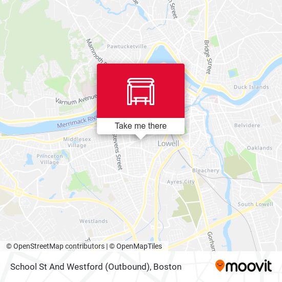 Mapa de School St And Westford (Outbound)