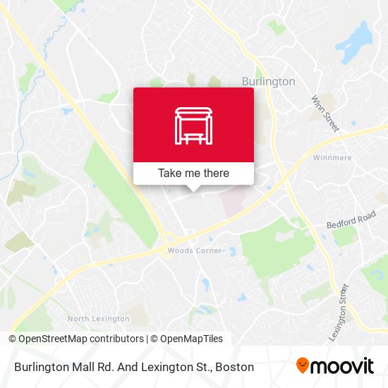Burlington Mall Rd. And Lexington St. map