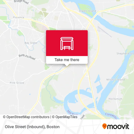 Olive Street (Inbound) map