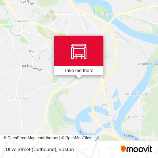 Olive Street (Outbound) map