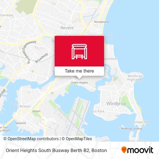 Mapa de Orient Heights South Busway Berth B2