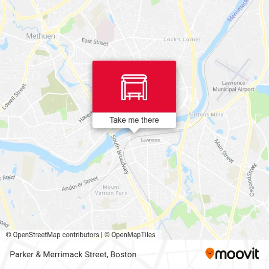 Parker & Merrimack Street map