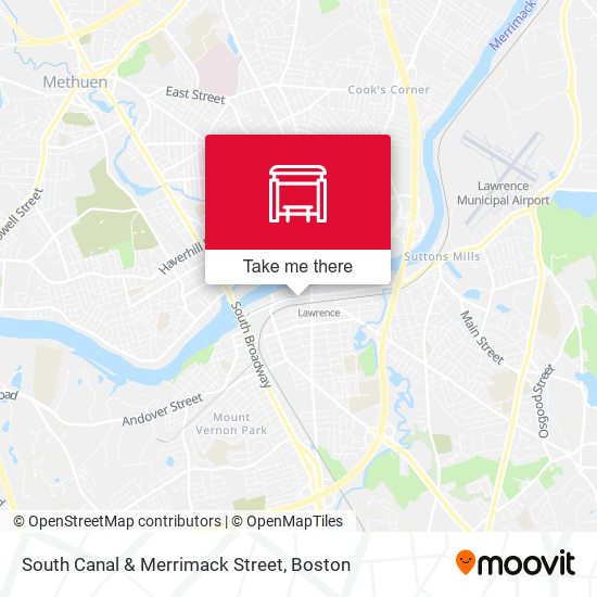 South Canal & Merrimack Street map