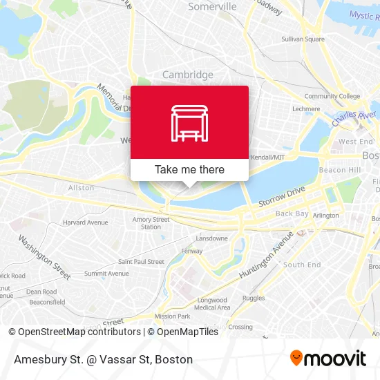 Mapa de Amesbury St. @ Vassar St