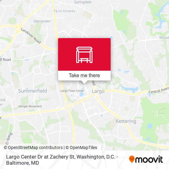 Largo Center Dr at Zachery St map