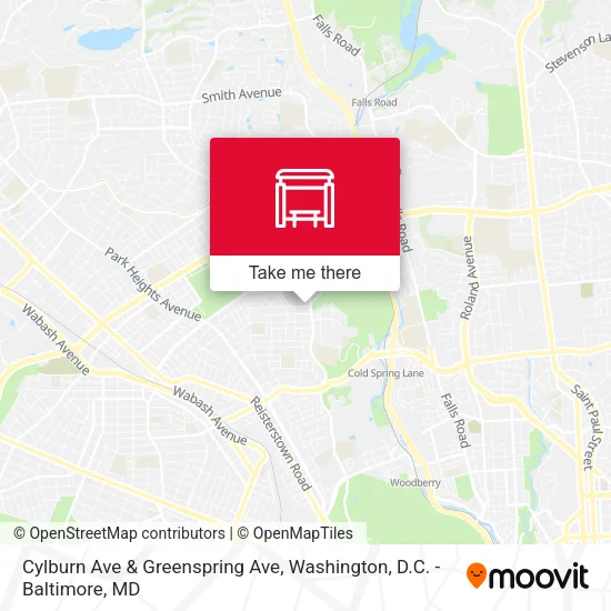 Cylburn Ave & Greenspring Ave map